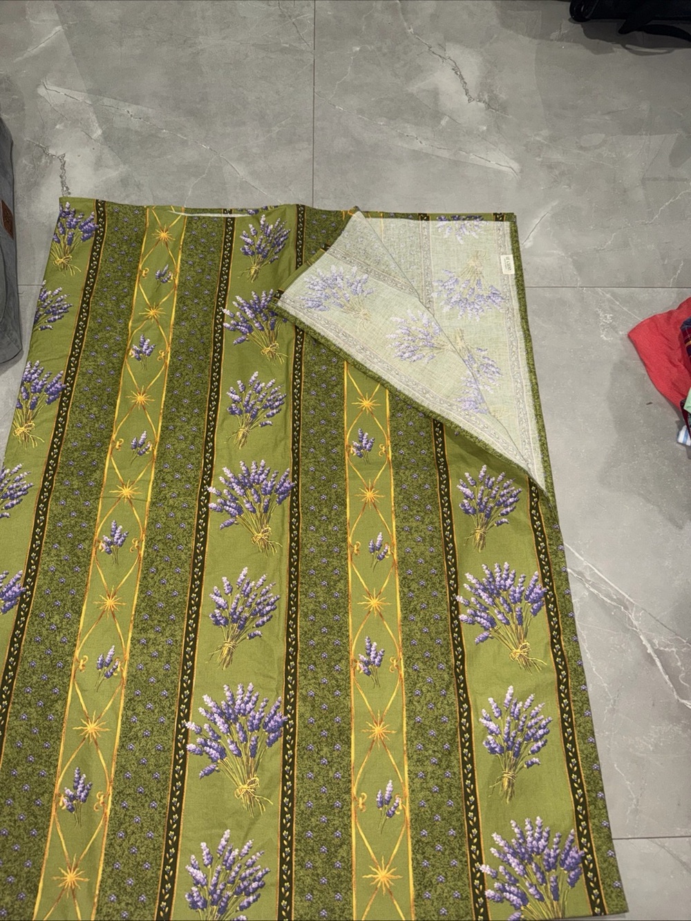 Le Cluny French Provençal tablecloth acrylic coated cotton spill proof 60X84”
